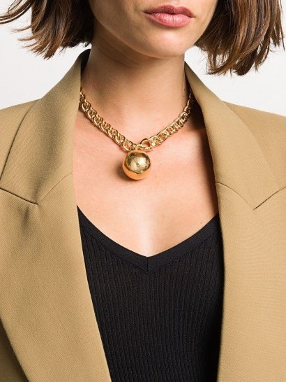 Bottega Veneta spherical pendant necklace / chunky chain necklaces - flipped
