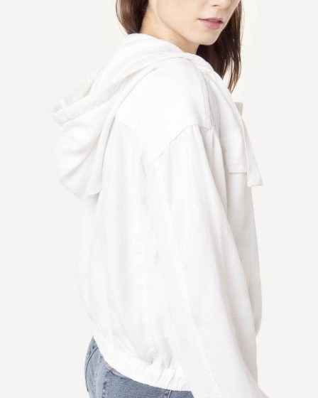 SPLENDID Camila Jacket Optic White | lightweight hooded jackets - flipped