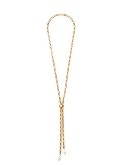 ROSANTICA Canasta pearl-embellished curb-chain necklace | longline necklaces