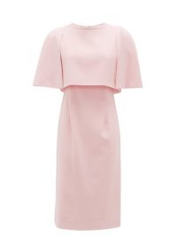 GOAT Cape-bodice wool-crepe dress ~ sophisticated pink dresses