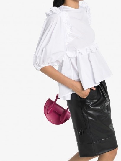 CECILIE BAHNSEN Marie ruffled cotton blouse | white frill trim blouses - flipped