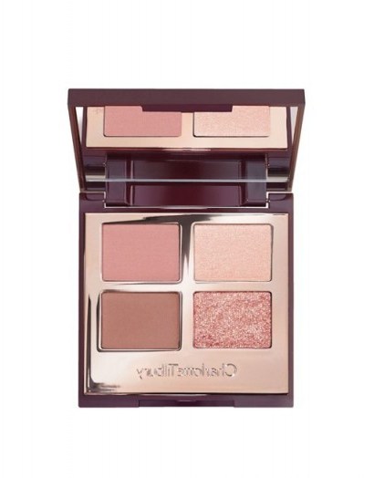 Charlotte Tilbury Pillow Talk Luxury Eye Shadow Palette ~ mixed matte, satin and shimmer eyeshadow palettes - flipped