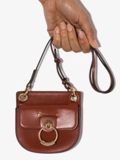 CHLOÉ Tess brown leather mini bag / small bags