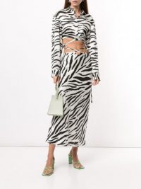 Christopher Esber zebra-print straight skirt
