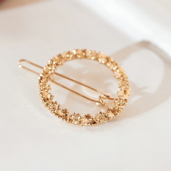 BALZAC PARIS X LA REDOUTE COLLECTIONS Circle Hair Clip in Gold Effect - flipped