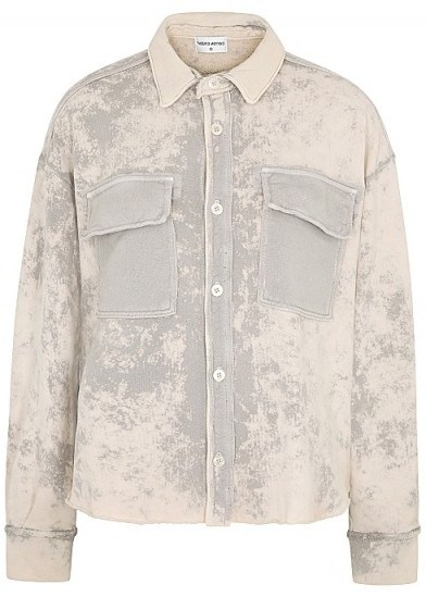 COTTON CITIZEN Brooklyn tie-dyed cotton jacket in grey - flipped