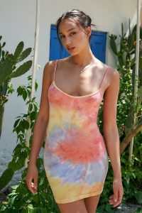 UO Rainbow Tie-Dye Mini Dress