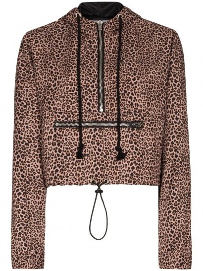 Danielle Guizio leopard-print cropped hoodie / glamorous hoodies - flipped