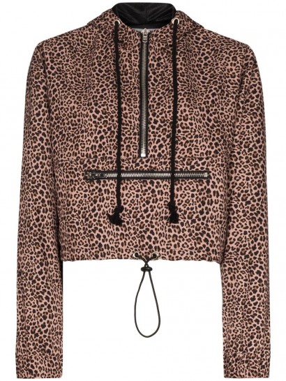 Danielle Guizio leopard-print cropped hoodie / glamorous hoodies