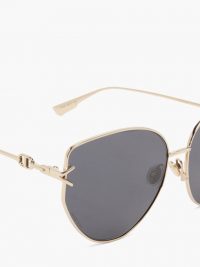 DIOR EYEWEAR DiorGypsy1 cat-eye metal sunglasses ~ black tinted lenses