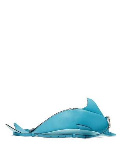 LOEWE PAULA’S IBIZA Dolphin mini leather cross-body bag / dolphins / sea creature shaped bags - flipped