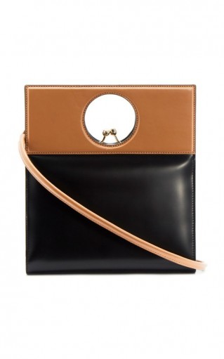 USISI Eddie Two-Tone Leather Top Handle Bag ~ chic handbags