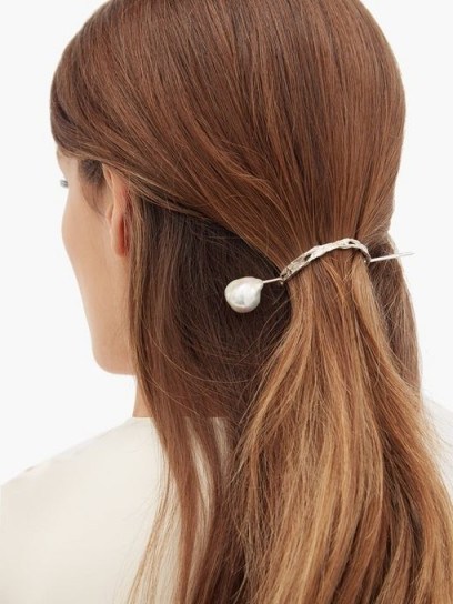 NADIA SHELBAYA 219 Elusive pearl & sterling-silver hair pin - flipped