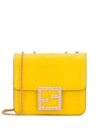 Fendi Fendi Fab crossbody bag / small yellow leather bags - flipped