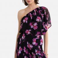 LA REDOUTE COLLECTIONS Floral Print Asymmetric Blouse / one shoulder blouses