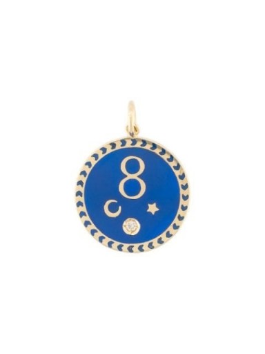 FOUNDRAE karma medallion pendant | blue disc pendants
