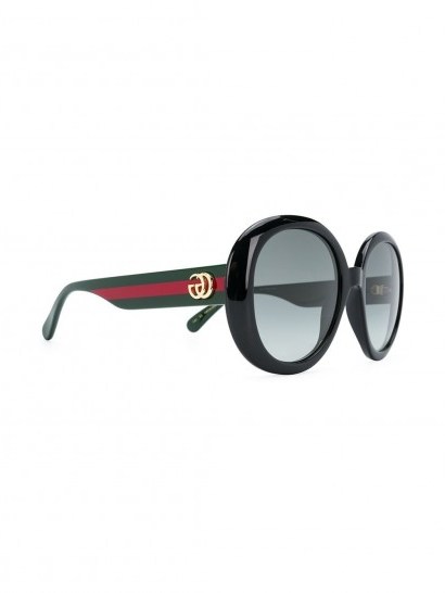GUCCI EYEWEAR Web detail round-frame sunglasses ~ summer eyewear - flipped