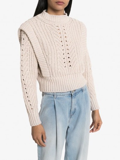 ISABEL MARANT Prune crochet knit sweater - flipped