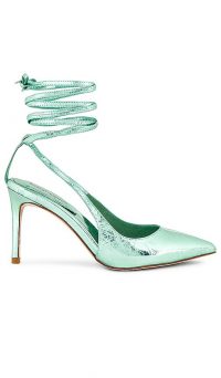 Jeffrey Campbell Caia Pump Mint Metallic / shiny green strappy courts