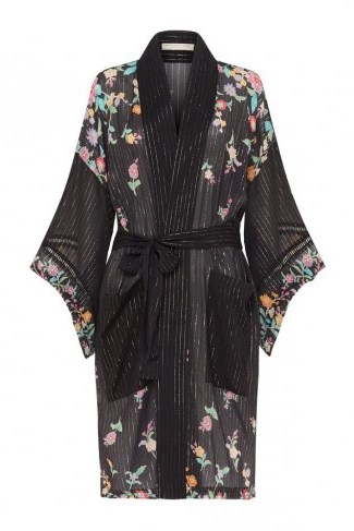 SPELL and the GYPSY COLLECTIVE JIMI MIDI ROBE Charcoal | floral robes | kimonos - flipped