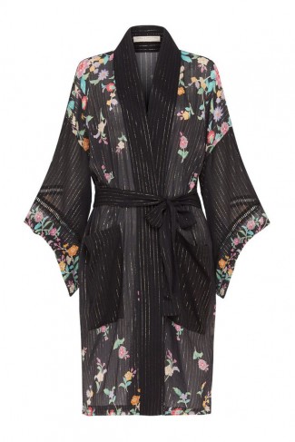 SPELL and the GYPSY COLLECTIVE JIMI MIDI ROBE Charcoal | floral robes | kimonos