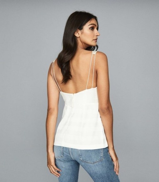 REISS JUNE WRAP FRONT TOP OFF WHITE ~ strappy back tops - flipped