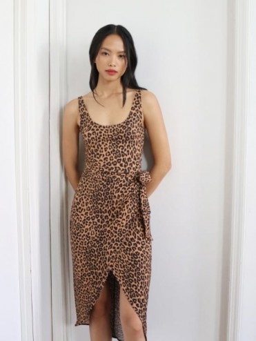 REFORMATION Kaila Dress Cougar / wrap detail dresses