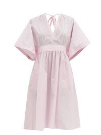 LOUP CHARMANT Keiko wide-sleeve organic-cotton poplin dress ~ kimono inspired summer dresses