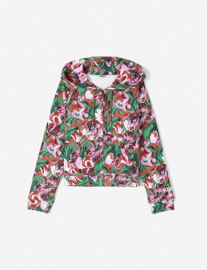 KENZO Kenzo x Vans floral-print cotton-jersey hoody