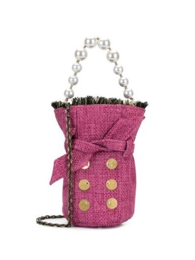 Kooreloo mini tweed bucket bag - flipped