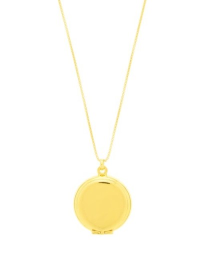 SOPHIE BUHAI 18kt gold-vermeil locket pendant necklace / round lockets