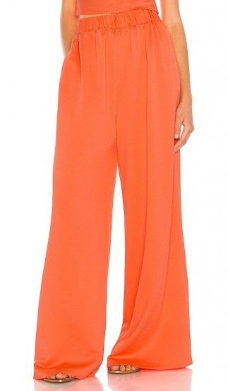 L’Academie The Oceane Pant Red Coral / bright floaty pants - flipped