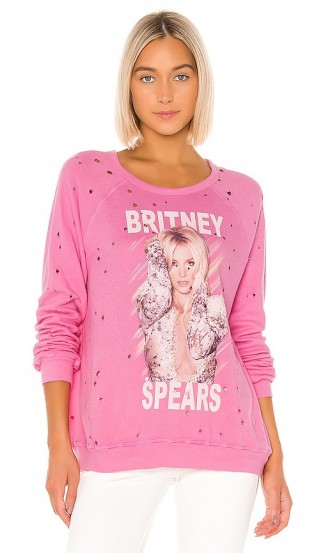 Lauren Moshi Darby Sweatshirt Party Pink / Britney Spears print sweat top