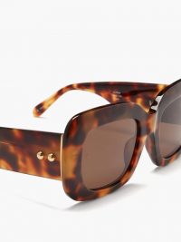 LINDA FARROW Lavinia tortoiseshell-acetate sunglasses / 60s style chunky framed sunnies / chic eyewear