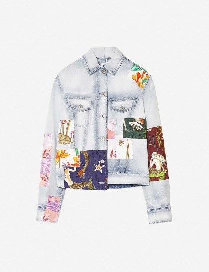 LOEWE Loewe x Paula’s Patches denim jacket ~ sea print patch jacket - flipped