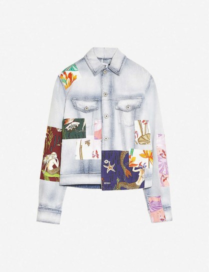LOEWE Loewe x Paula’s Patches denim jacket ~ sea print patch jacket