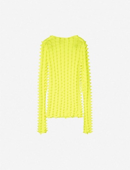 LOEWE Loewe x Paula’s pointed-knit jumper yellow lemon ~ textured sweaters - flipped