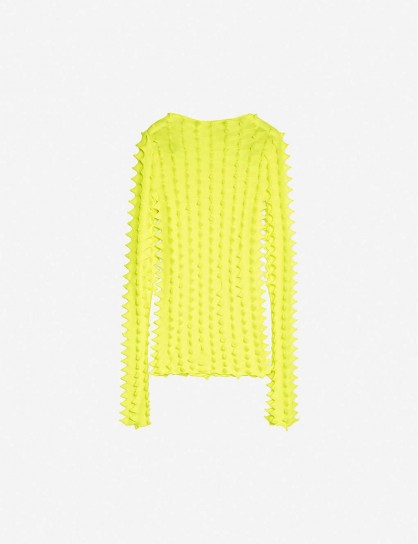 LOEWE Loewe x Paula’s pointed-knit jumper yellow lemon ~ textured sweaters