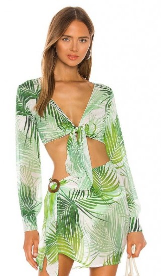 lovewave The Dani Crop in the jungle ~ poolside clothing sets ~ front tie tops - flipped