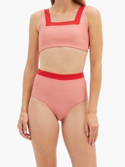 CASA RAKI Marina high-rise bikini briefs ~ pink retro swimwear - flipped