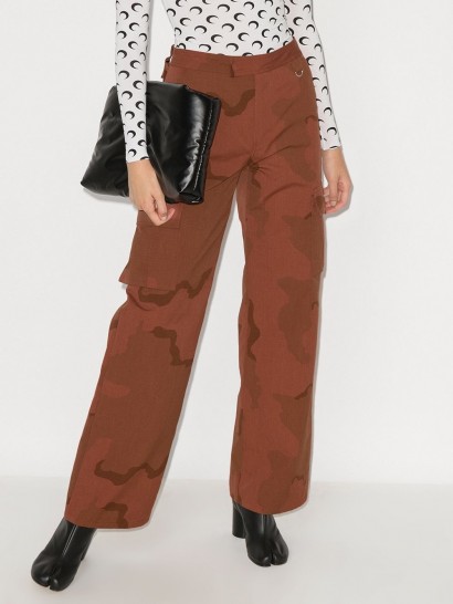 Marine Serre regenerated military track style trousers