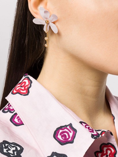 Marni crystal-embellished floral earrings ~ delicate drops ~ feminine style accessories
