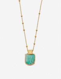 MISSOMA Lena 18ct yellow gold-vermeil and amazonite charm necklace