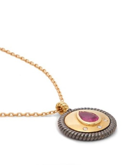 MUKHI SISTERS No Guts No Glory ruby & 18kt gold necklace / luxe pendants / rubies - flipped