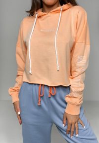 MISSGUIDED orange missguided hoodie – logo hoodies