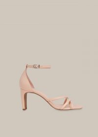 WHISTLES HALLIE STRAPPY HIGH SANDAL PALE PINK ~ summer event shoes