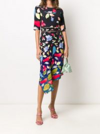 Peter Pilotto floral print drape dress