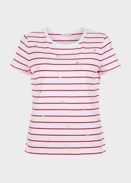 HOBBS PRINTED PIXIE TEE ~ striped summer t-shirts - flipped