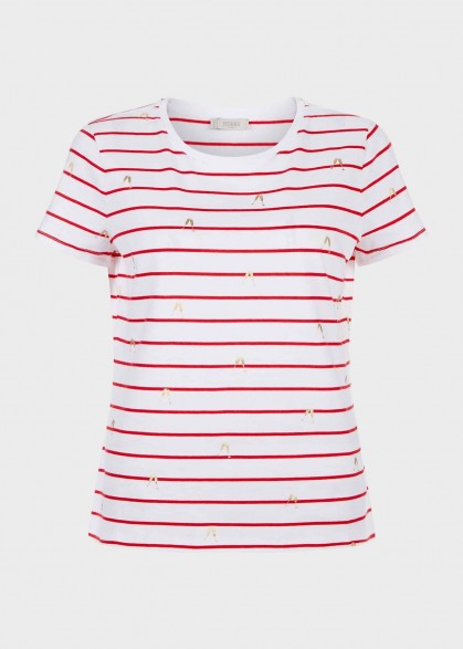 HOBBS PRINTED PIXIE TEE ~ striped summer t-shirts