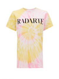 RODARTE Radarte tie-dye jersey T-shirt / yellow and pink tee